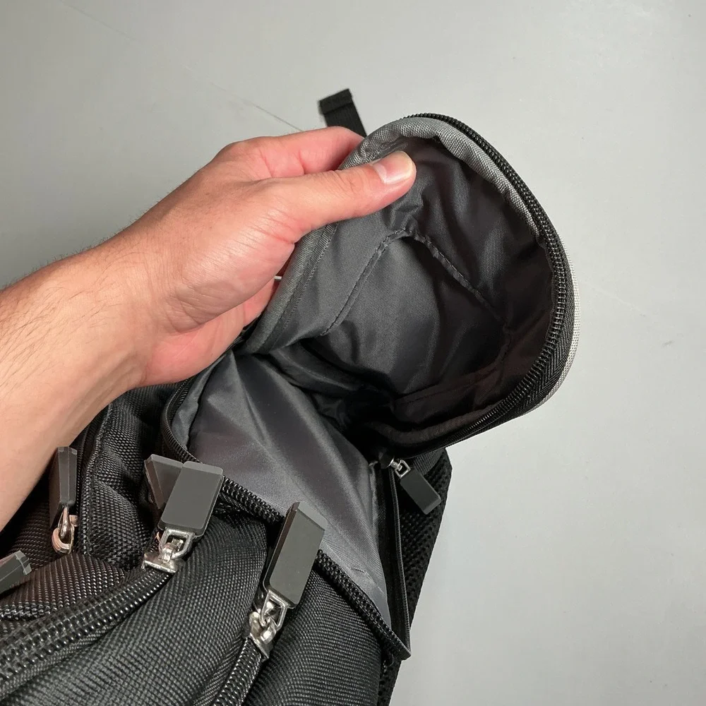 Eddie Bauer First Adventure Backpack Unisex Black Multi Pocket Insulated Utility
